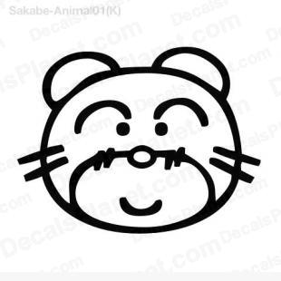 Bear face drawing listed in cartoons decals.
