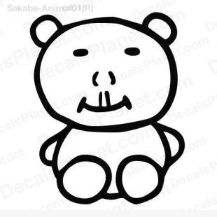Bear scribbled listed in cartoons decals.