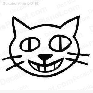 Cat face drawing 1 listed in cartoons decals.