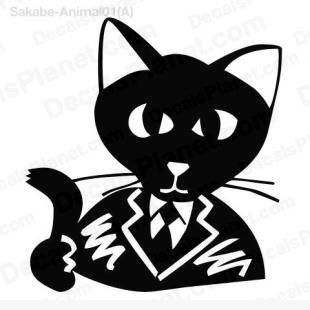 Cat in a suit listed in cartoons decals.