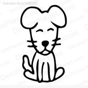 Dog drawing 4 listed in cartoons decals.