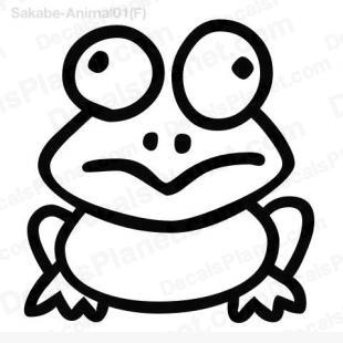 Frog simple drawing listed in cartoons decals.