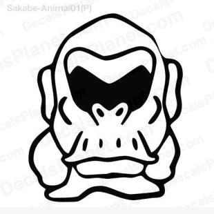 Gorilla drawing listed in cartoons decals.