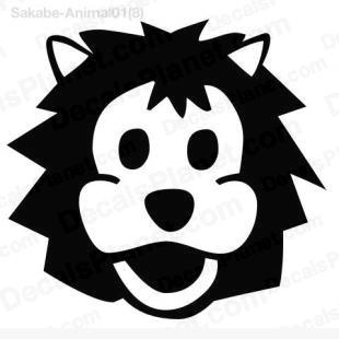 Lion head listed in cartoons decals.