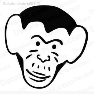 Monkey head drawing 1 listed in cartoons decals.