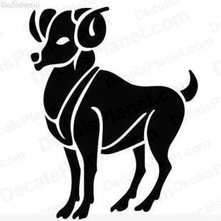 Aries listed in zodiac decals.