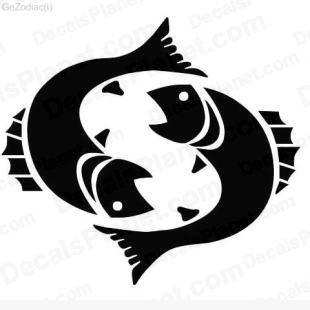 Pisces listed in zodiac decals.