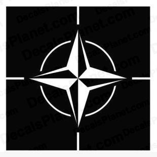 North Atlantic Treaty Organization (NATO) logo listed in firearm companies decals.