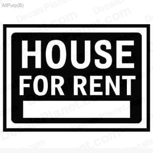 House for rent sign listed in useful signs decals.