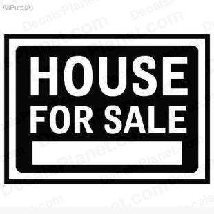 House for sale sign listed in useful signs decals.