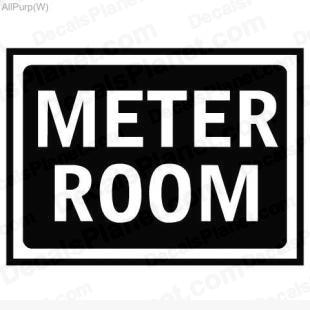Meter room sign listed in useful signs decals.