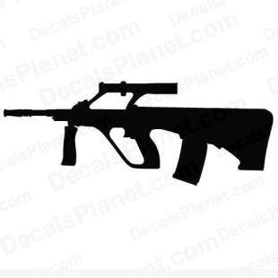 Steyr Aug A1 listed in firearm companies decals.