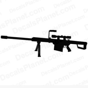 Barrett M82 listed in firearm companies decals.
