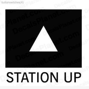 Station up button listed in useful signs decals.