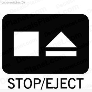 Stop Eject button listed in useful signs decals.
