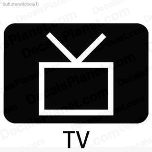 TV button listed in useful signs decals.