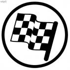 Racing flag sign