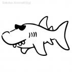 Cool shark drawing
