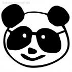 Panda head drawing