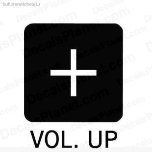 Volume up button listed in useful signs decals.