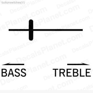 Bass Treble switch listed in useful signs decals.