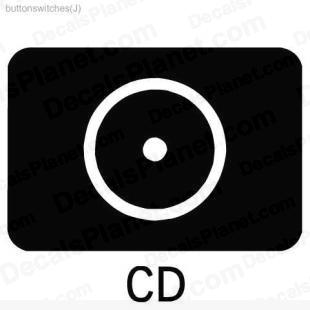 CD button listed in useful signs decals.