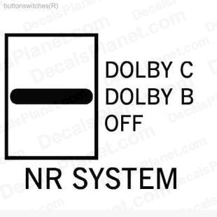 NR System switch listed in useful signs decals.