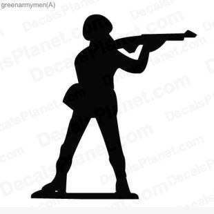 Army rifleman firing listed in other decals.