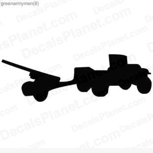 Army truck with recoilless rifle listed in other decals.