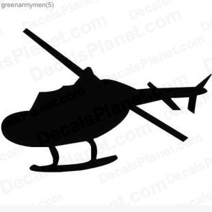 Army helicopter listed in other decals.