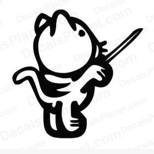 Music cat  listed in cartoons decals.