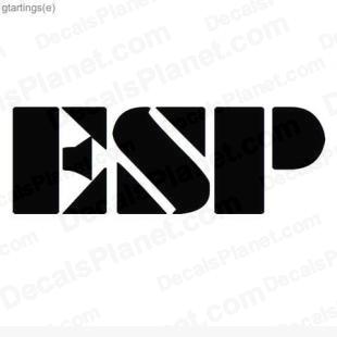 ESP guitars logo listed in music and bands decals.
