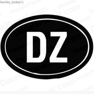 DZ country sign listed in useful signs decals.