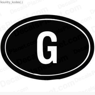 G country sign listed in useful signs decals.