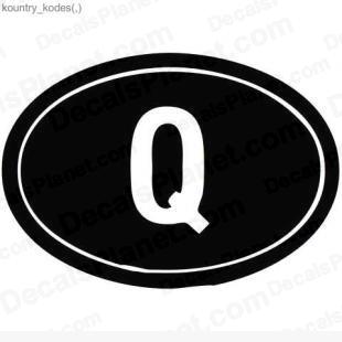 Q country sign listed in useful signs decals.