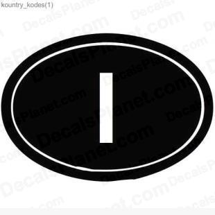 I country sign listed in useful signs decals.