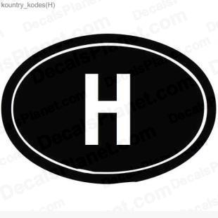 H country sign listed in useful signs decals.
