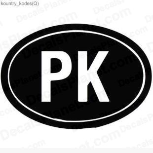 Pakistan country sign listed in useful signs decals.