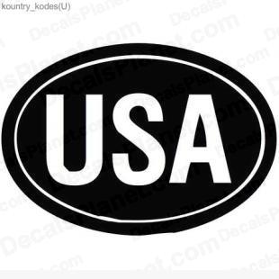 USA (United states of America) country sign listed in useful signs decals.