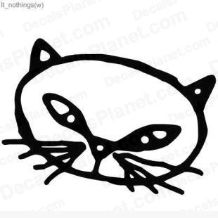 Cat head listed in animals decals.