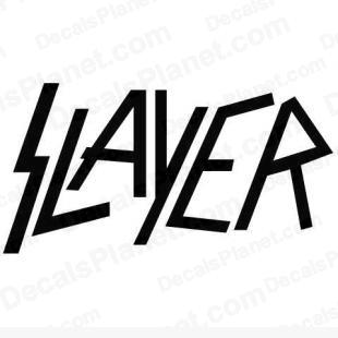 Slayer listed in music and bands decals.