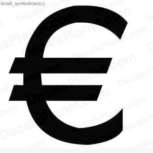 Euro symbol 4 listed in useful signs decals.