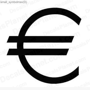 Euro symbol 5 listed in useful signs decals.