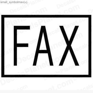 Fax sign listed in useful signs decals.