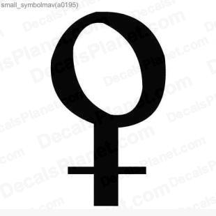 Female symbol 2 listed in useful signs decals.