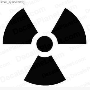 Nuclear symbol listed in useful signs decals.