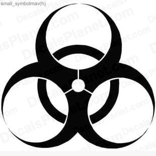 Radioactive symbol listed in useful signs decals.