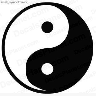 Yin and yang symbol  listed in popular logos decals.