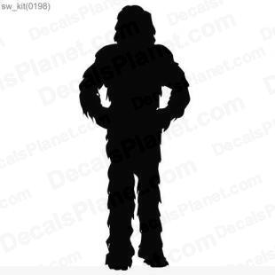 Star Wars Chewbacca listed in cartoons decals.