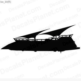 Star Wars ship 4 listed in cartoons decals.